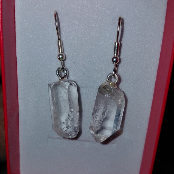 Jewelry - Clear Crystal Quartz Drop Earrings